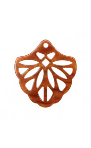 Resin pendant 40mm - Topaz brown